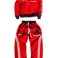 Red/Black Acid Wash “Profit Identity” Sweatsuit